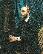 Michael Ancher viggo johansen i sit atelier Spain oil painting artist